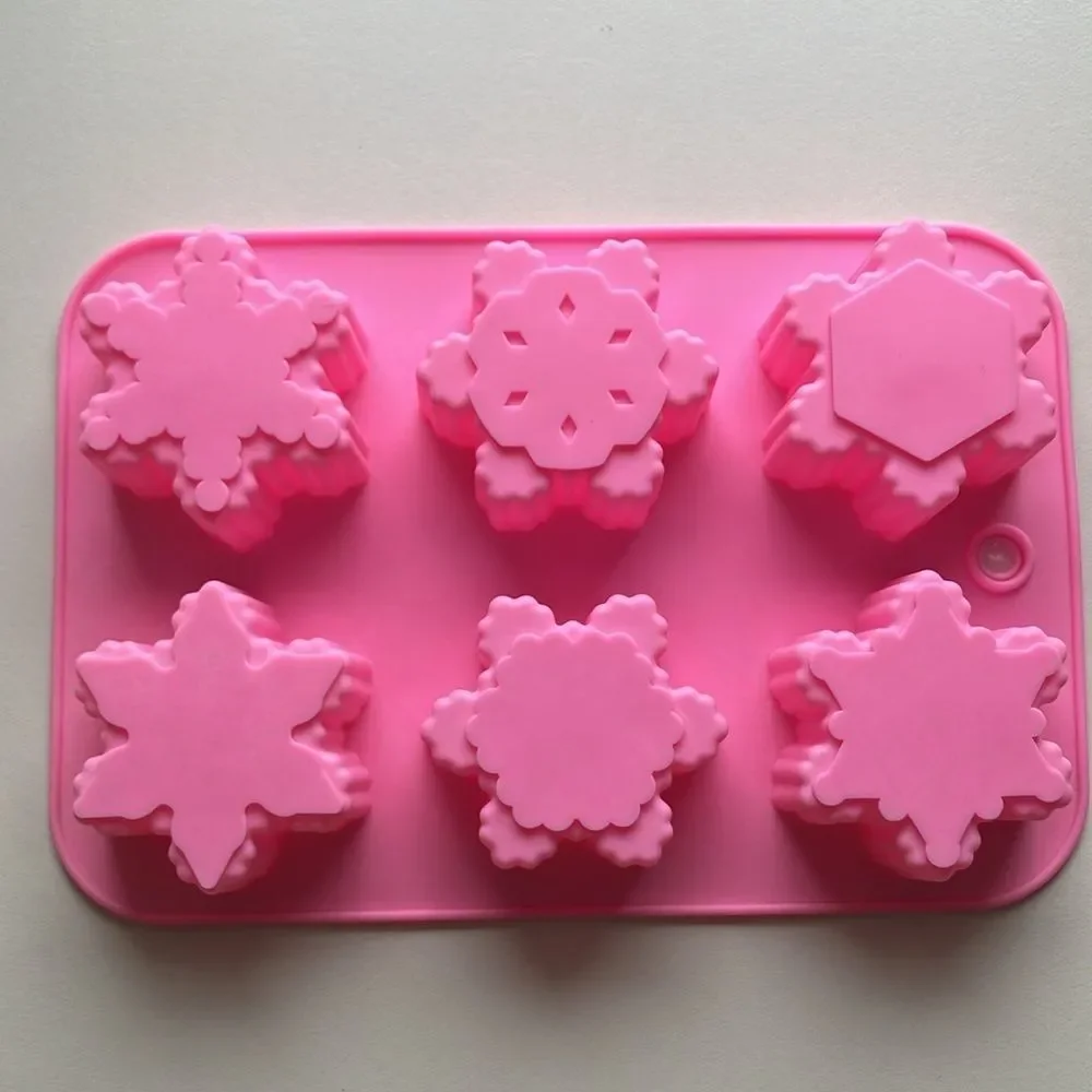 Pink Snowflake Frozen Silicone Mold
